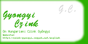 gyongyi czink business card
